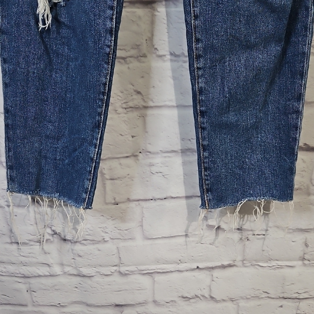 Old Navy O.G. Straight Distressed Ankle Jeans in Blue - Picture 5 of 7